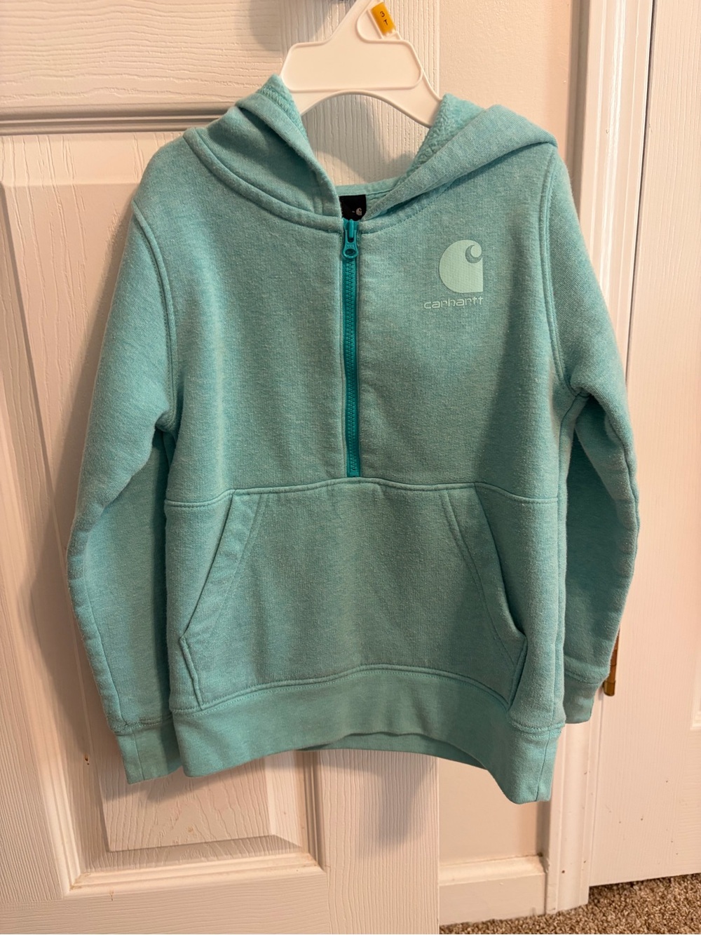Carhartt Kids Aqua/Turquoise Half-Zip Hoodie